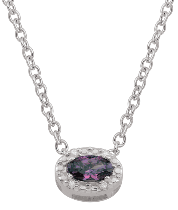 Jewlster Personalized Sterling Silver Oval Pendant for Women