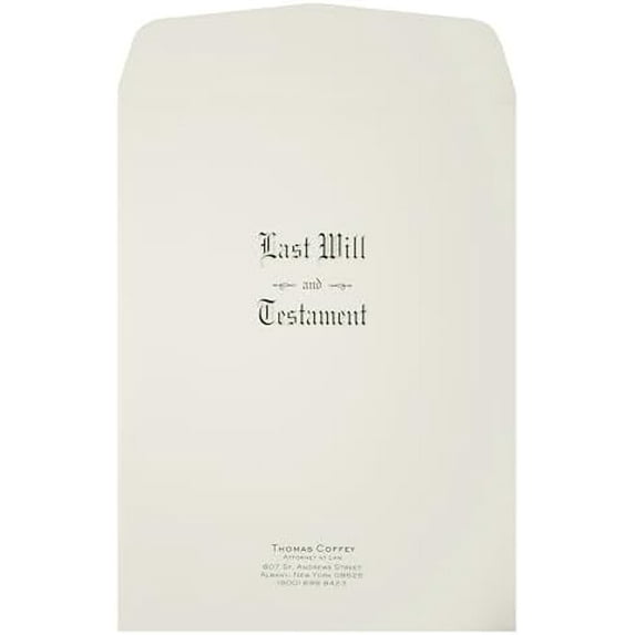 Personalized Oversize Last Will & Testament Envelopes – 9.5 x 12.5 ...