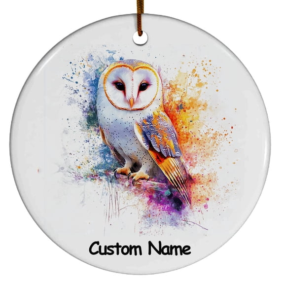 Personalized Owl Finchin Ornament, Custom Ornament for Animal Lover, Ideal Gift for Men, Women, Best Friend, Gift for Christmas, Birthday, Father's Day, Mother's day