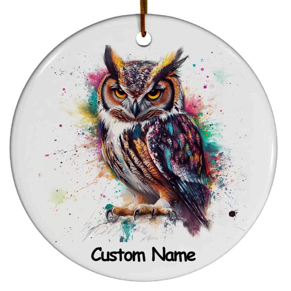 Personalized Owl Finchin Ornament, Custom Ornament for Animal Lover, Ideal Gift for Men, Women, Best Friend, Gift for Christmas, Birthday, Father's Day, Mother's day