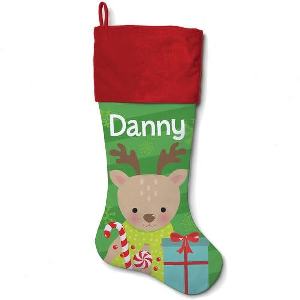 Personalized Owl, Fox, Reindeer or Polar Bear Christmas Stocking