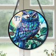thumbnail image 1 of Personalized Owl Suncatcher Stained Glass, Owl Stained Glass Window Hanging Owl Sun Catchers Indoor Window Décor AMqTfO, 1 of 5