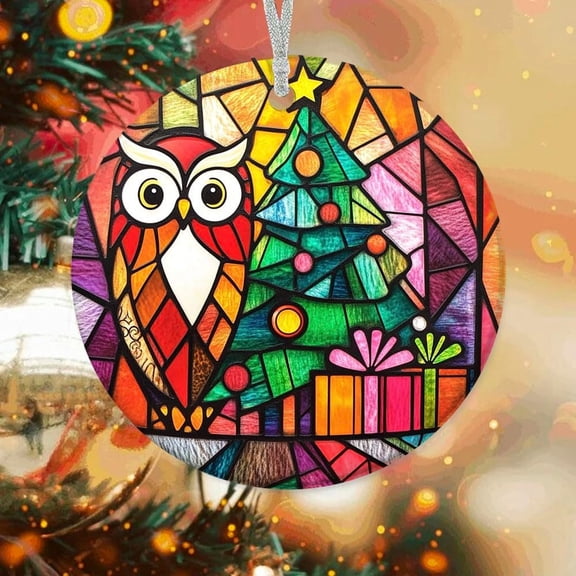 Personalized Owl Tree Ornaments, Owl Xmas Gifts Ideas, Owl Christmas Dcor, Xmas Decorations Sljsw8