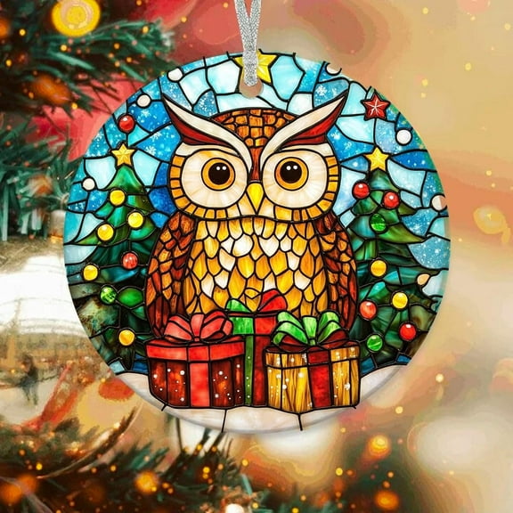 Personalized Owl Tree Ornaments, Owl Xmas Gifts Ideas, Owl Christmas Dcor, Xmas Decorations quIWc0