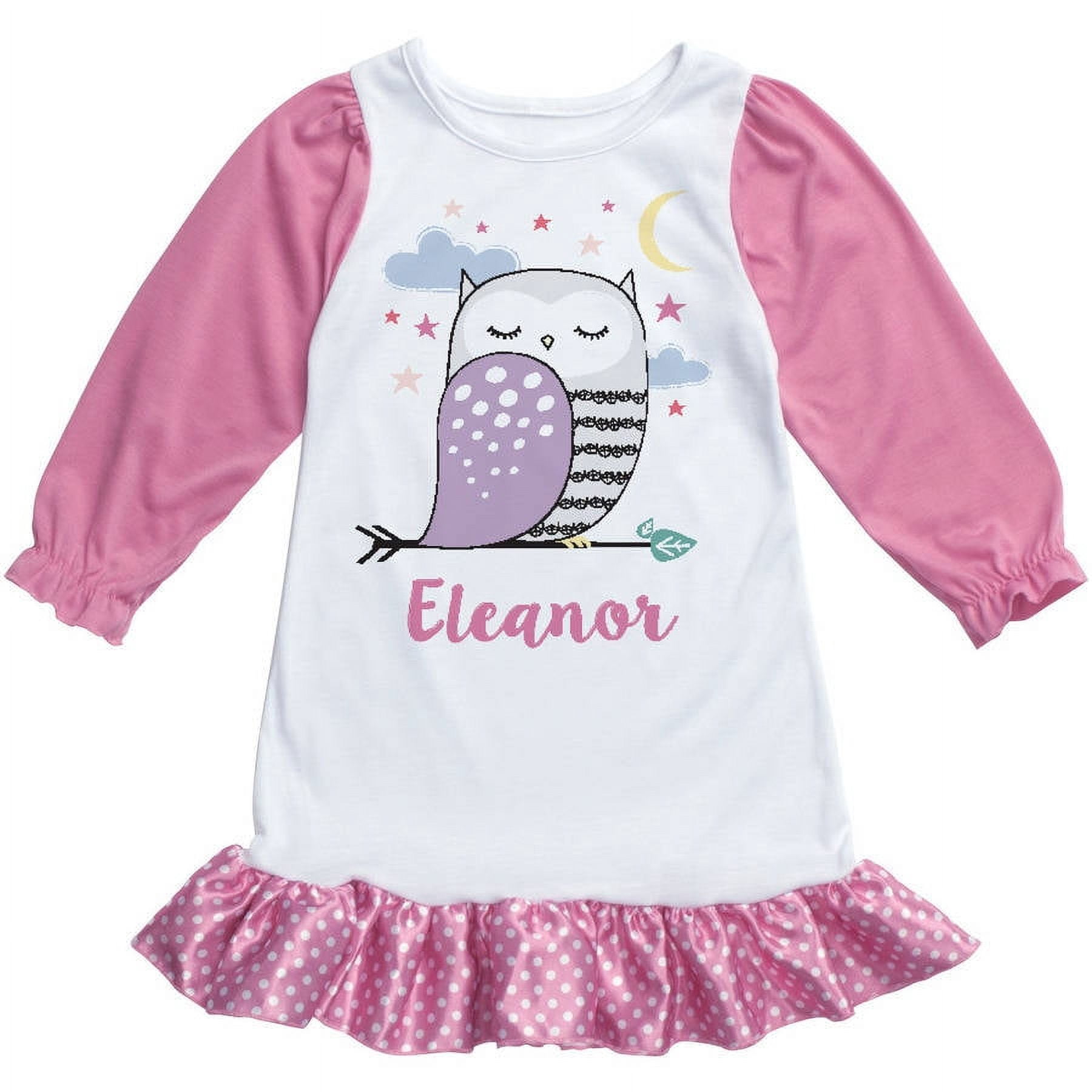 Personalized Owl Youth Nightgown