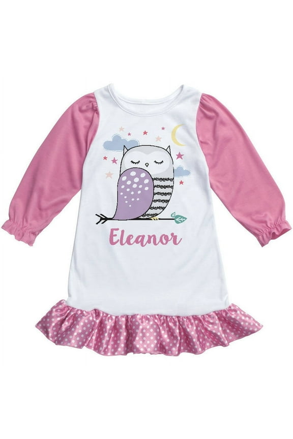 Personalized Owl Youth Nightgown