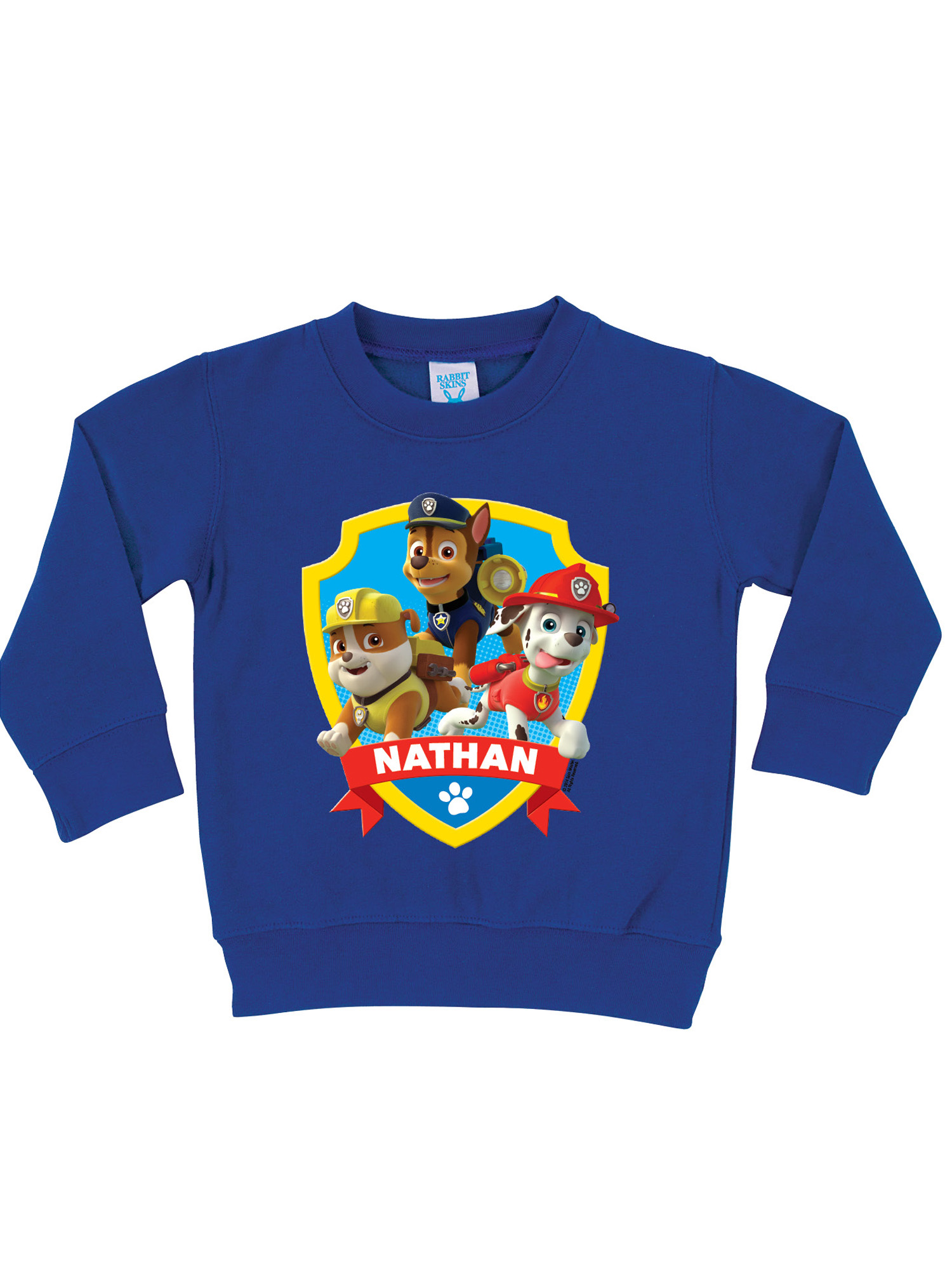 Personalized PAW Patrol Saves the Day Royal Blue Pullover Boys' Sweatshirt - image 1 of 2