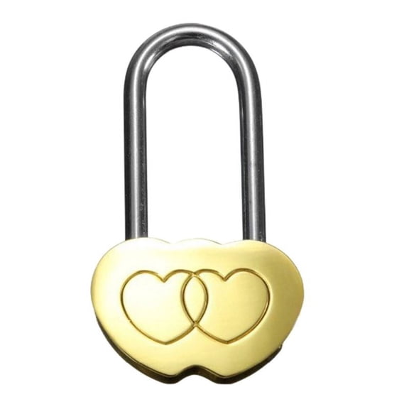 Personalized Padlock Engraved Double Heart Love Lock Valentines Anniversary Day