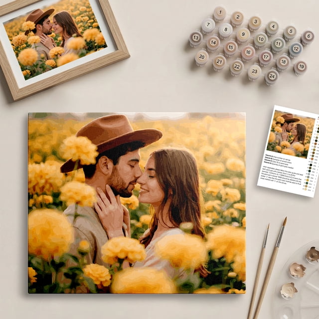 Personalized Paint by Numbers Kit with Your Photos, Custom Picture on ...