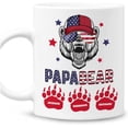 thumbnail image 1 of Personalized Papa Bear American Flag Coffee Mug Cups 11oz 15oz Father's Day Birthday Christmas Gifts For Best Grandpa Abuelo Pawpaw Grandfather Grandad Custom Name From Grandkids (3 Grandkids), 1 of 1