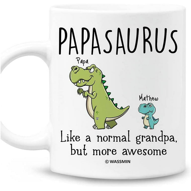 Christmas Gift For Dad Mug, Christmas Present For Dads, Dinosaur