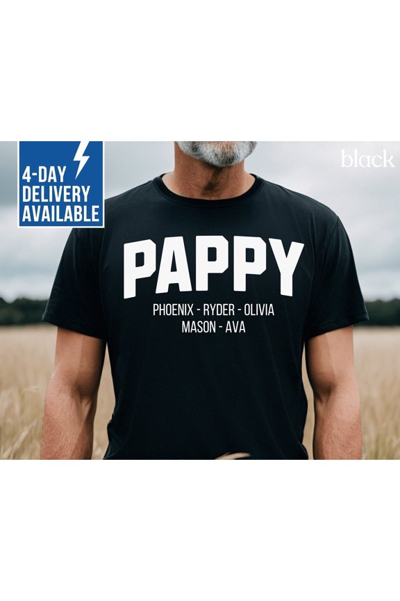 Personalized Pappy Shirt Custom Pappy Shirts Pappy Gift Customized Fatheramp39s Day TShirt