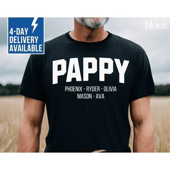 Personalized Pappy Shirt Custom Pappy Shirts Pappy Gift Customized Fatheramp39s Day TShirt