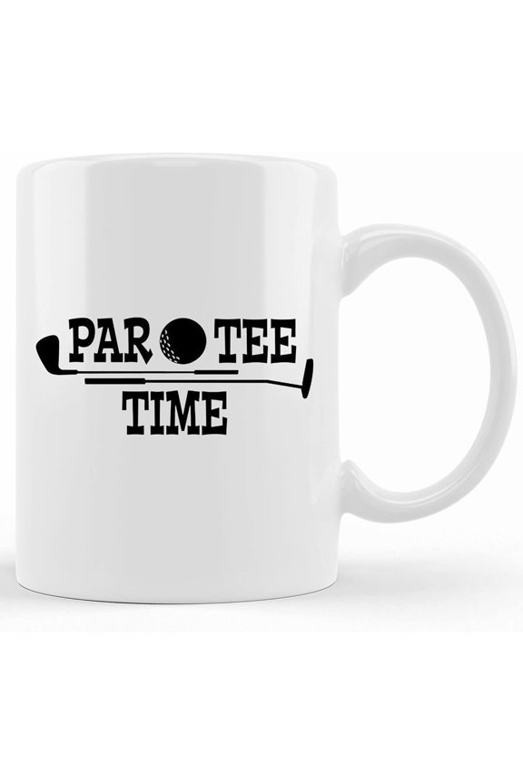Personalized Par Tee Time Cup, Funny Golfer Coffee Mug, Best Golf Birthday Gift, Sports Golfing Clubs Course Father Boyfriend Funny Humor Joke, Ceramic Novelty Coffee Mug, Tea Cup, Gift Present For B