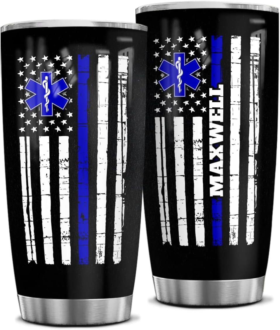 Personalized Paramedic Gifts For Men Women Paramedic EMT American Flag ...