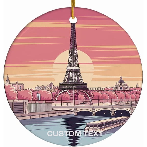 Personalized Paris Christmas Ornament 2025, Landscape Ornament Xmas, Gift for Traveler, Travel Souvenir Keepsake Gift for Family Friends, Christmas Tree Decoration Ornament BYu9Od (Paris)