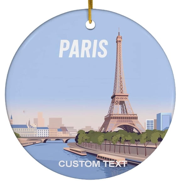 Personalized Paris Christmas Ornament 2025, Landscape Ornament Xmas, Gift for Traveler, Travel Souvenir Keepsake Gift for Family Friends, Christmas Tree Decoration Ornament qtTqXK (Paris)