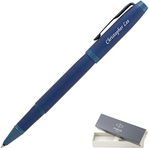 Personalized Parker IM Rollerball Pen | Monochrome Blue with All-Metal ...