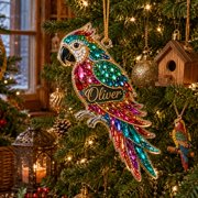 Personalized Parrot Acrylic Ornament, Bird Lover Gift