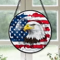 thumbnail image 1 of Personalized Patriotic Eagle Suncatcher Stained Glass Suncatchers, Patriotic Eagle Ornament for Sun Catcher Indoor Window, Patriotic Eagle Painted Glass Panel Décor 5wfIMi, 1 of 5