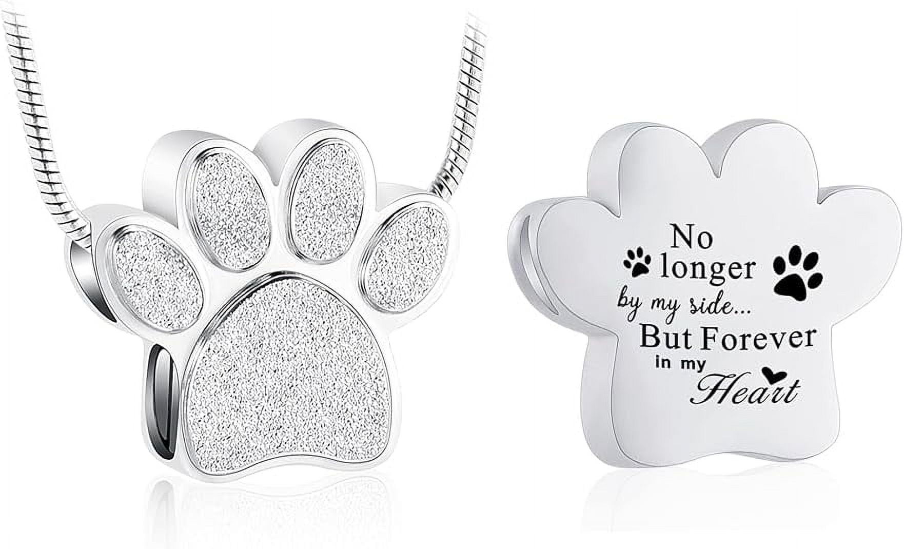 Personalized Pet Urn Necklace - Custom Photo & Text Engraving For Dog Or Cat Ashes