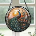 thumbnail image 1 of Personalized Peacock Suncatcher Stained Glass, Peacock Stained Glass Window Hanging Peacock Sun Catchers Indoor Window Décor 3ZtNq4, 1 of 5