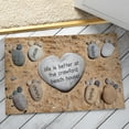thumbnail image 1 of Personalized Pebble Feet Doormat Available In Multiple Names, 1 of 1