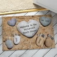 thumbnail image 1 of Personalized Pebble Feet Doormat Available In Multiple Names, 1 of 1