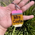 thumbnail image 1 of Personalized Pencil Keychain, Pencil with Name, Pencil Keychain, Teacher Name Keychain, Teacher Personalized Gift, Teacher Gift from Student (1 keychain), 1 of 2
