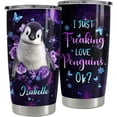 thumbnail image 1 of Personalized Penguin Tumbler 20oz 30oz Tumblers with Lid Gift for Girl Daughter Women Best Friend Sister Animal Lovers Christmas Birthday, 1 of 6