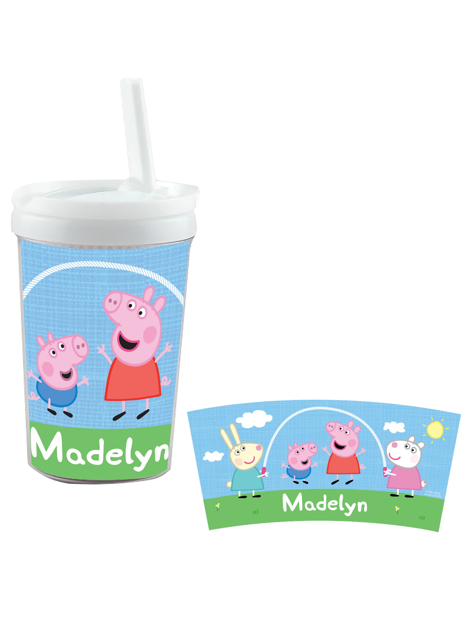 Peppa pig inspired cute sippy cup for infants and toddlers with