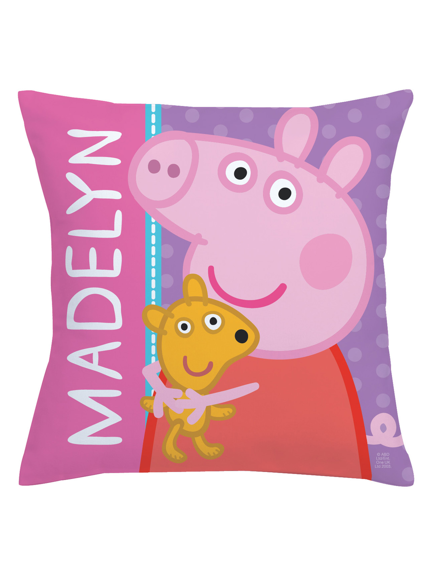 Personalized Peppa Pig Throw Pillow - Big Hug 14" x 14" - image 1 of 2