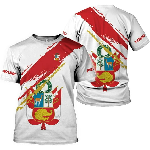Personalized Peru Shirts for Men,Peru Mens Shirt, Peru Flag Shirt, Peruvian T Shirt, Peru Jersey, Peruvian Shirts (5XL)