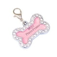 thumbnail image 1 of Personalized Pet ID Tags Durable Shape Of Bone Anti-lost Customizable On Both Sides Diamond For Dogs Engraved Listing 0.8*1.3*0.2in, 1 of 9