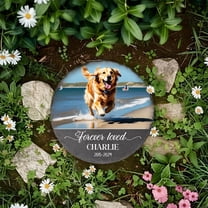 Personalized Pet Memorial Garden Stone, Custom Dog or Cat Remembrance Marker, Outdoor Pet Grave Tribute, Pet Loss Sympathy Gift