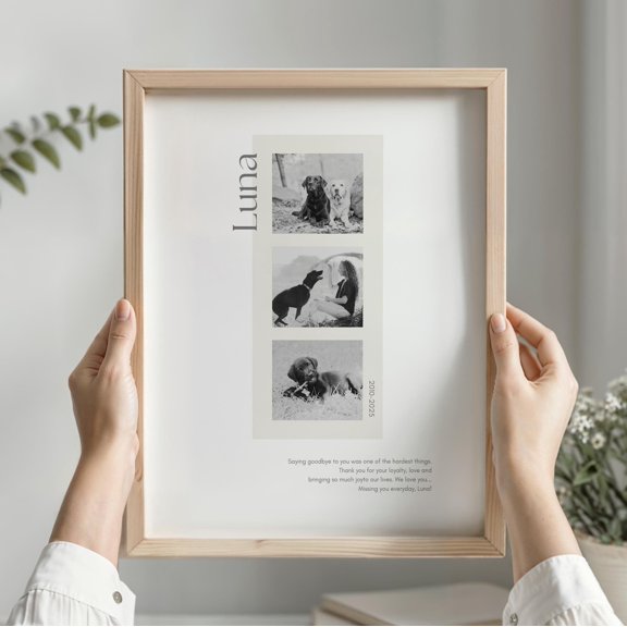 Personalized Pet Memorial Gift Dog Photo Frame Gift for Pet Lover Pet Remembrance Picture Dog Loss Gift Painting Custom Cat Portrait 289 UNFRAMED