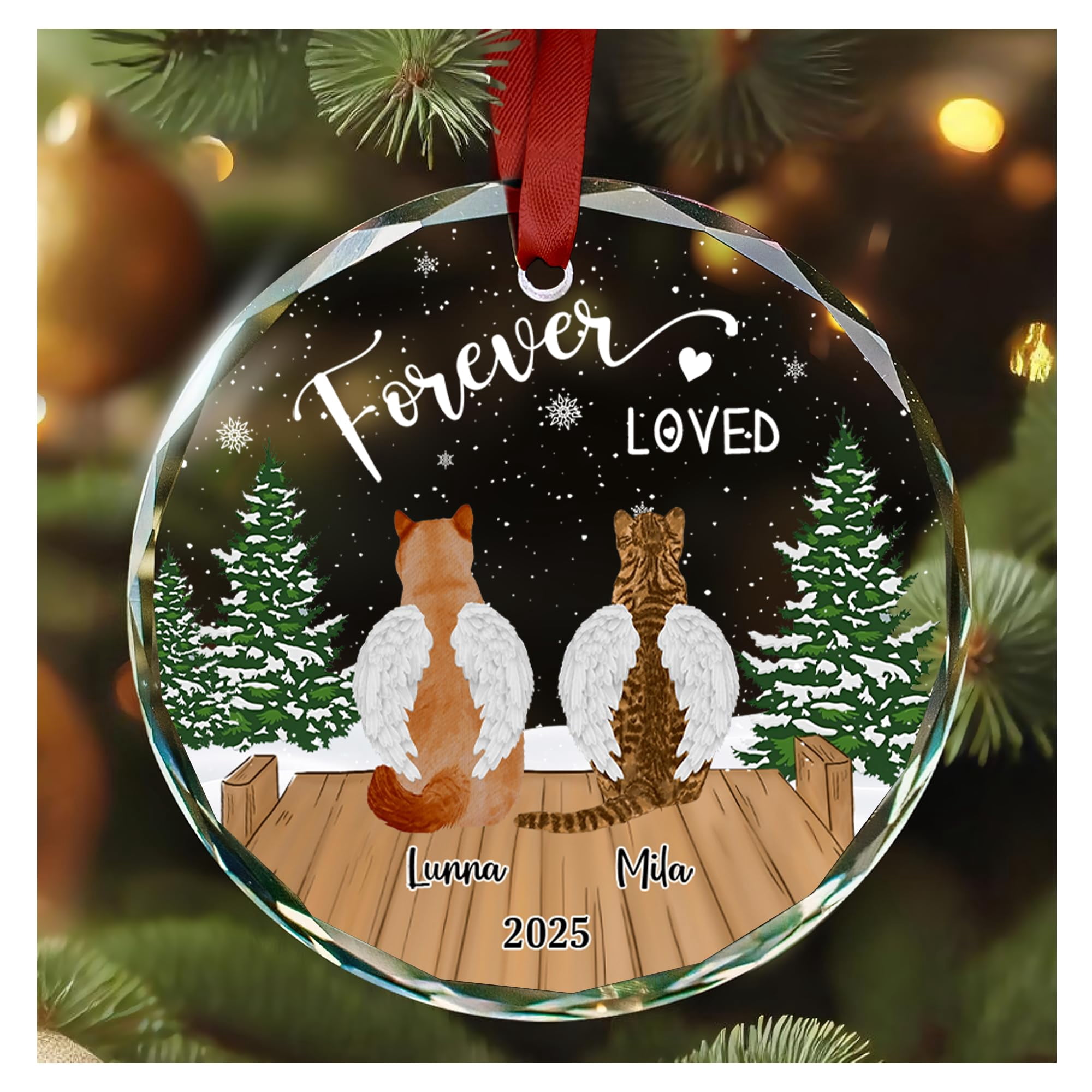 Personalized Pet Memorial Ornament Gifts Cat Remembrance - Custom Name ...