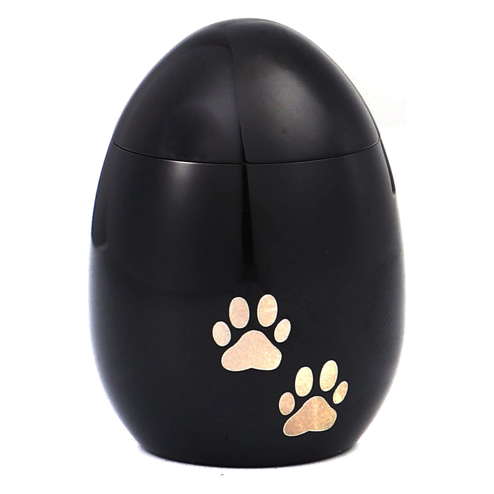 Personalized Pet Mini Memorial Urn, Custom Pet Cremation Mini Urn, Engravable Pet Mini Urn for Ashes, Engraving Pet Mini Urn, Small Urn for Keepsake Urn [Paw Print, Black, Engraving]