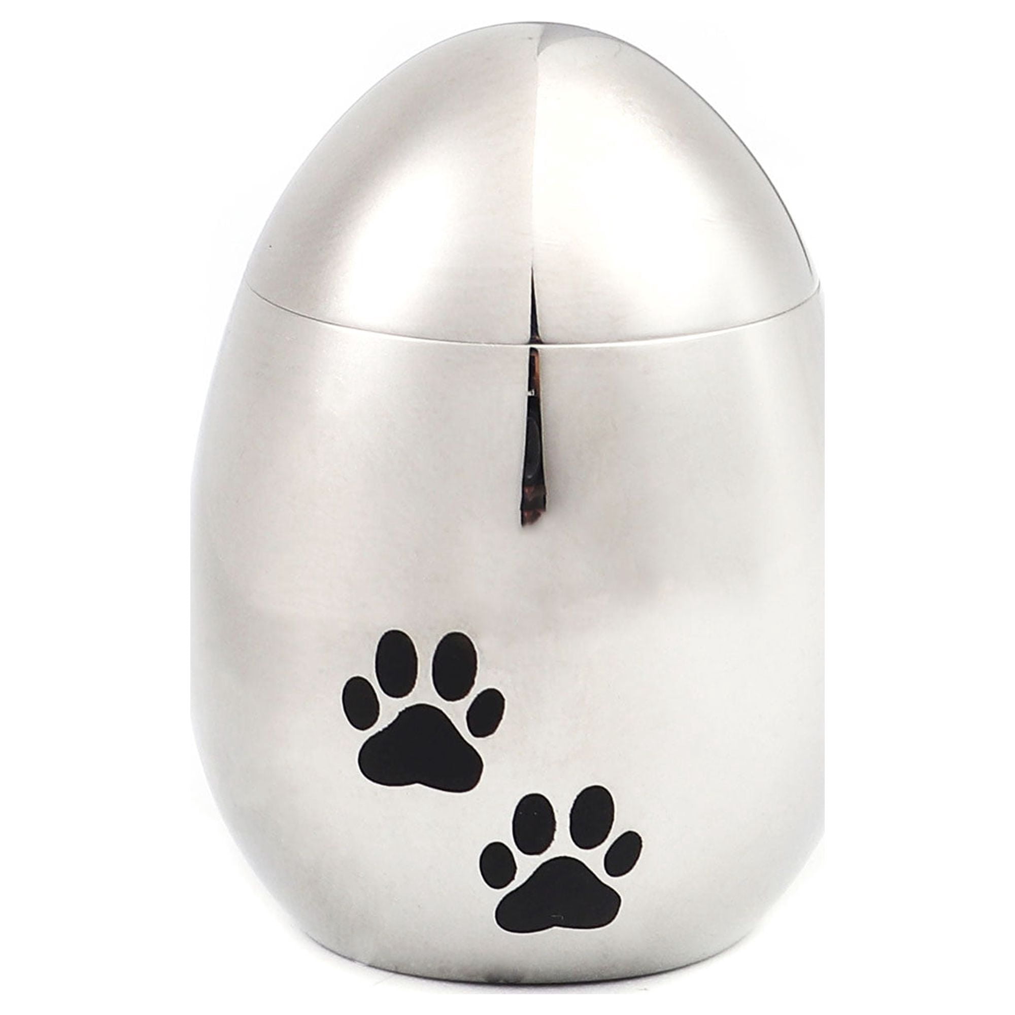 Personalized Pet Mini Memorial Urn, Custom Pet Cremation Mini Urn, Engravable Pet Mini Urn for Ashes, Engraving Pet Mini Urn, Small Urn for Keepsake Urn [Paw Print, Silver, Engraving]