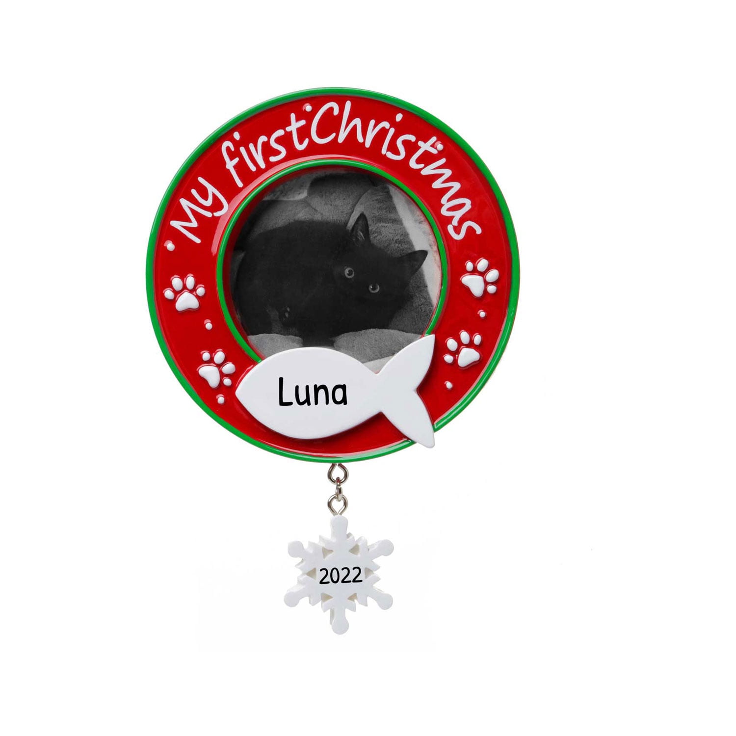 Personalized Pet Ornaments 2024 Custom Cat Ornament 2024 Christmas Kitten Ornament Cat