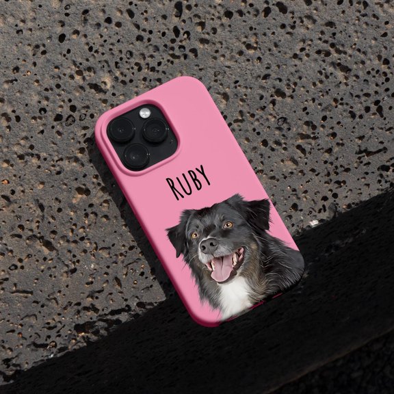 Personalized Pet Photo Phone Case: Custom Dog & Cat Portrait Design Compatible with iPhone 17, 16, 15 & Samsung S26, S25 Ultra