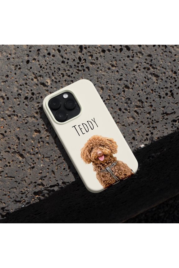 Personalized Pet Photo Phone Case with Name - Custom Dog & Cat Cover Gift for Pet Lovers Compatible with iPhone 17 & Samsung S26