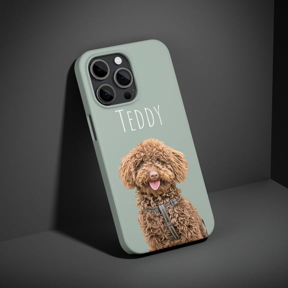 Personalized Pet Portrait Phone Case: Custom Dog & Cat Photo Gift Compatible with iPhone 17, 16, 15 Pro Max & Samsung S26 Ultra