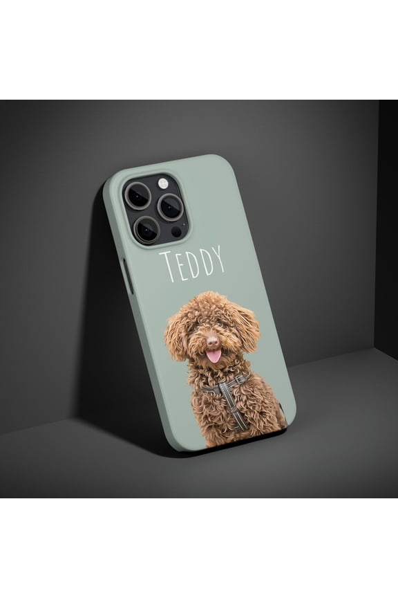 Personalized Pet Portrait Phone Case: Custom Dog & Cat Photo Gift Compatible with iPhone 17, 16, 15 Pro Max & Samsung S26 Ultra