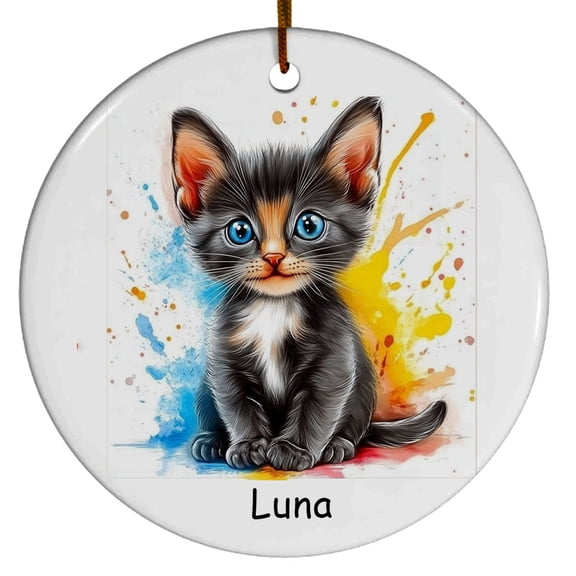 Personalized Pharaoh Cat Christmas Ornament, Customized Ornament with Cat Name, Christmas Ornament, Gift for Mother's day, Father's day, Christmas, Birthday, Gift for Cat Lover