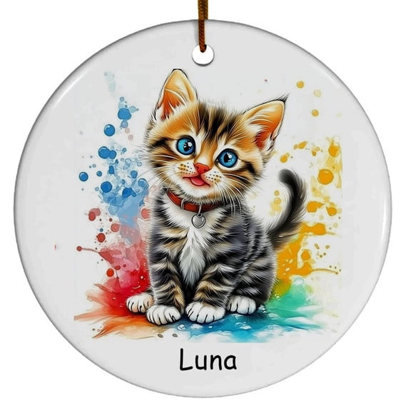 Personalized Pharaoh Cat Christmas Ornament, Customized Ornament with Cat Name, Christmas Ornament, Gift for Mother's day, Father's day, Christmas, Birthday, Gift for Cat Lover