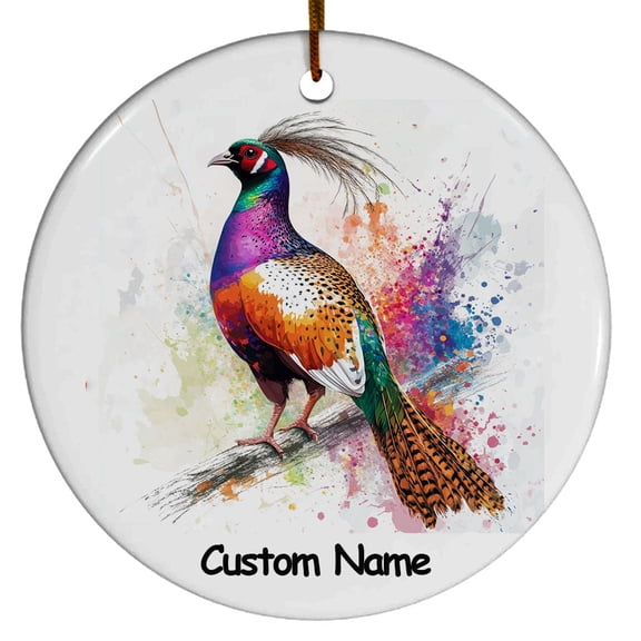 Personalized Pheasant Ornament, Custom Ornament for Animal Lover, Ideal Gift for Men, Women, Best Friend, Gift for Christmas, Birthday, Father's Day, Mother's day