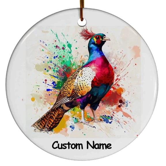 Personalized Pheasant Ornament, Custom Ornament for Animal Lover, Ideal Gift for Men, Women, Best Friend, Gift for Christmas, Birthday, Father's Day, Mother's day