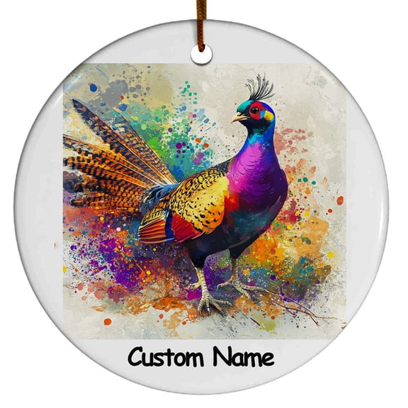 Personalized Pheasant Ornament, Custom Ornament for Animal Lover, Ideal Gift for Men, Women, Best Friend, Gift for Christmas, Birthday, Father's Day, Mother's day