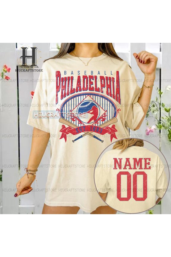Personalized Philadelphia Baseball tshirt | Philadelphia Sweatshirt | Philadelphia baseball tshirt | Custom Name and Number Philadelphia tee